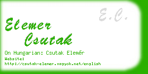 elemer csutak business card